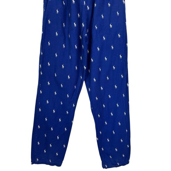 2/$30 Polo Ralph Lauren Pony Polo Player Cotton Pajama Pants Blue Size S - Picture 7 of 11